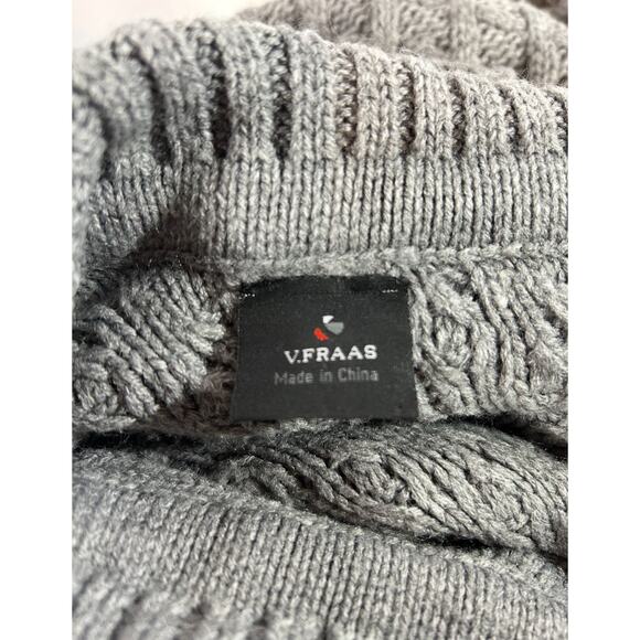 V. FRAAS Gray Scarf Poncho 100% Acrylic. One Size. Shrug. - Picture 5 of 6